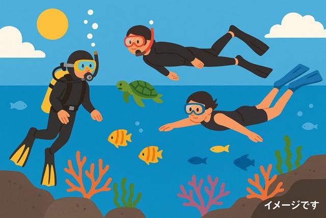 A_colorful_digital_illustration_depicts_three_dive