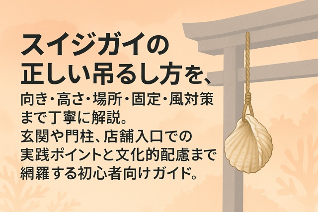 correct hanging suijigai