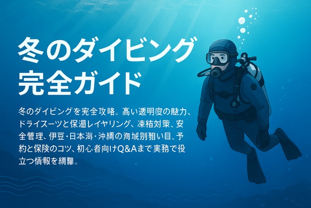 winter diving guide illustration