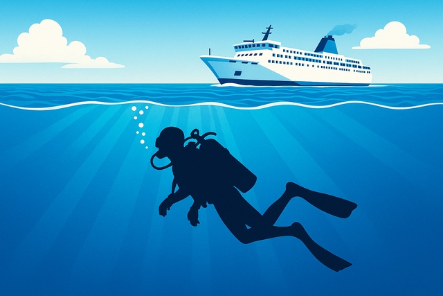 scuba-diver-silhouette-beneath-ferry-illustration